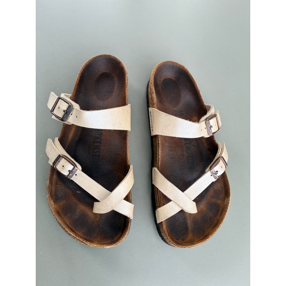 Birkenstock Mayari Metallic Pearl Birko-Flor Sandals Size 36 L5 M3